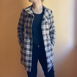 Y2K Juicy Couture Plaid Long Coat